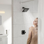 Kandent modern bathroom shower handle in matte black finish