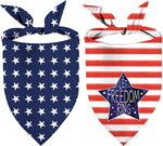 GHSJYO patriotic dog bandanas front view showing American flag design