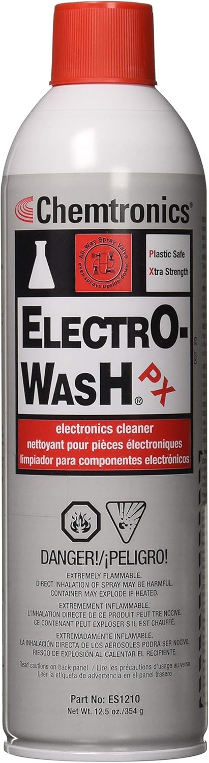 Chemtronics Electro-Wash PX precision cleaner degreaser aerosol front view for industrial electronic cleaning.