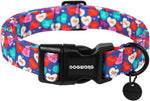 Airtag Cotton Hemp Dog Collar, Heavy-Duty Dog Collar with Airtag Holder Fall Orange Natural Fabric Pet Dog Collars Cute Puppy Necklace for Small Medium Large Dogs - Image 12