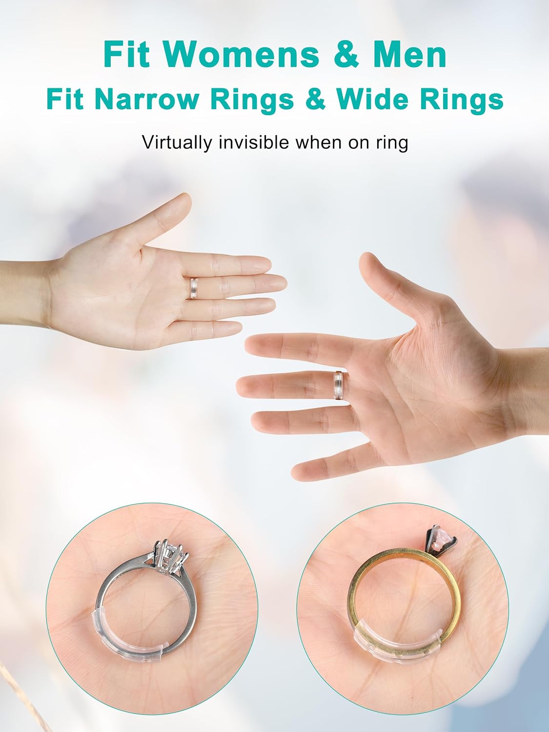 Comparison of different ring sizer widths in the kit