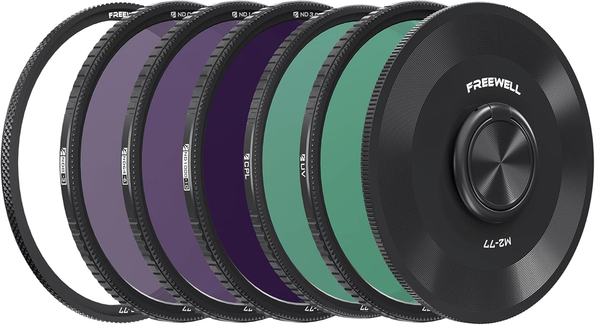 Freewell M2 magnetic quick swap 77mm filter kit front view camera accessory