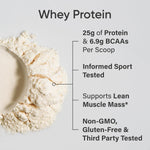 Premium unflavored fitness protein powder scoop and bulk bag