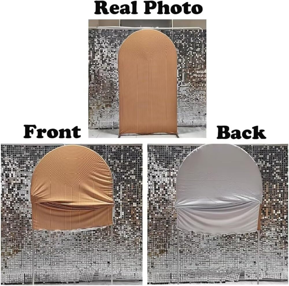 Konpon arched backdrop cover fitted on wall stand