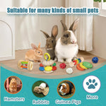 Natural wood small pet play accessories highlighting durable non-toxic colors