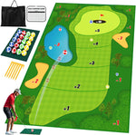 Toy Life chipping golf game mat front view with target zones
