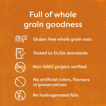 Individually wrapped pouches of Nairn's ginger snack grahams displayed outside the main product packaging.