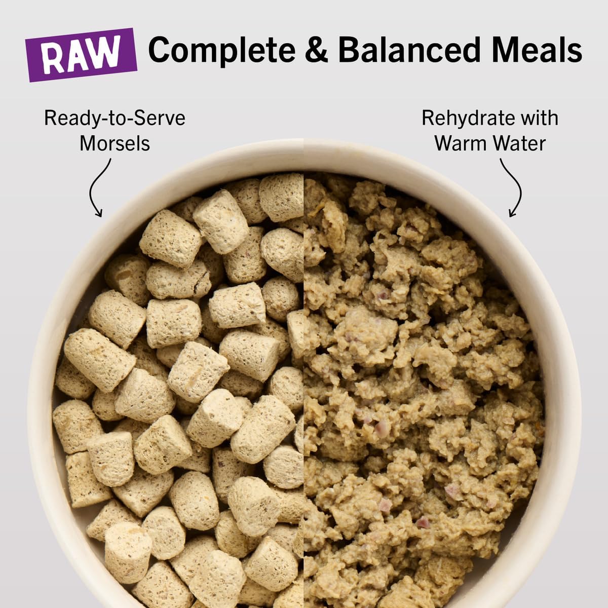 Stella and Chewys grain free freeze dried raw cat food packaging showing back ingredients list