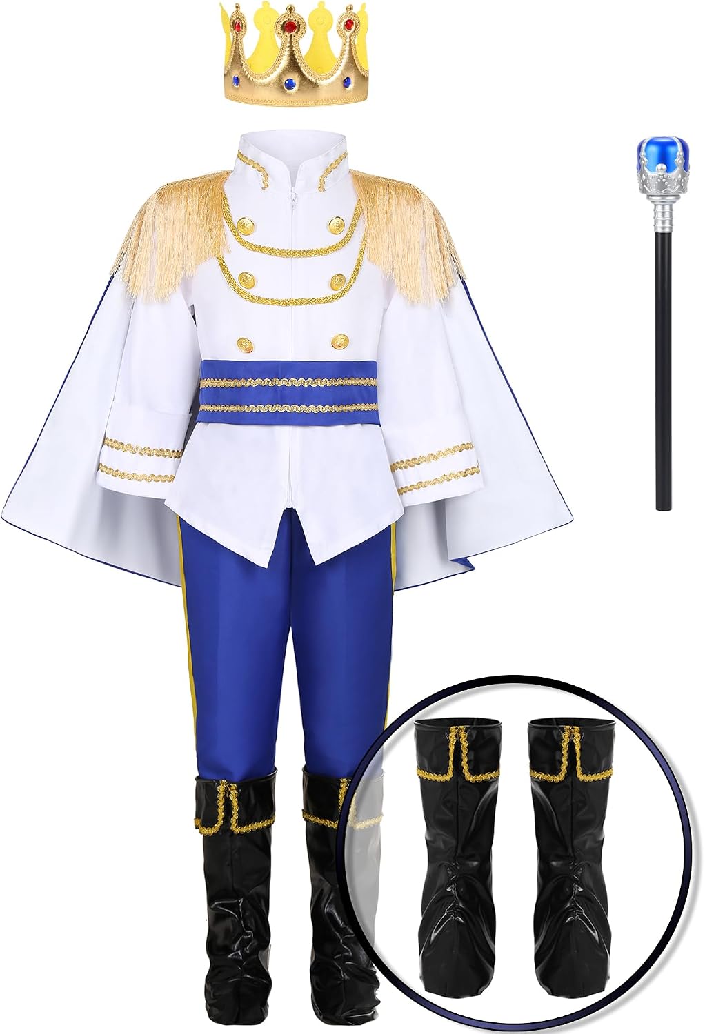Nuehoryu Prince Charming costume pants and belt close up view