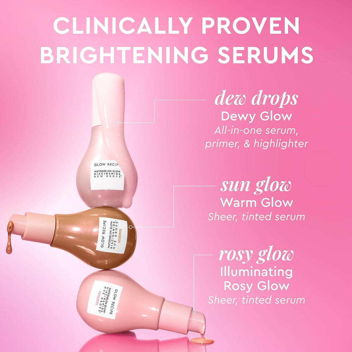 Glow Recipe Watermelon Niacinamide Dew Drops - Brightening, Plumping Hydrating Face Serum, Makeup Primer + Liquid Highlighter with Hyaluronic Acid - Dewy & Glowing Korean Skin Care (80ml) - Image 9