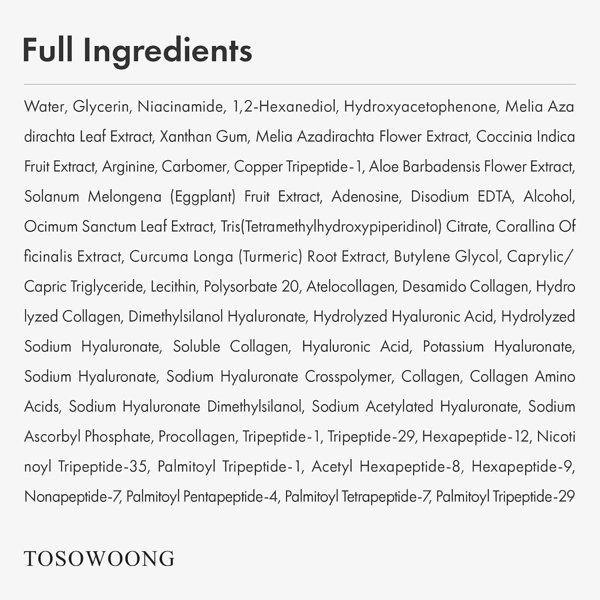 Tosowoong hydrating and wrinkle reduction face serum standing on a clean vanity setup