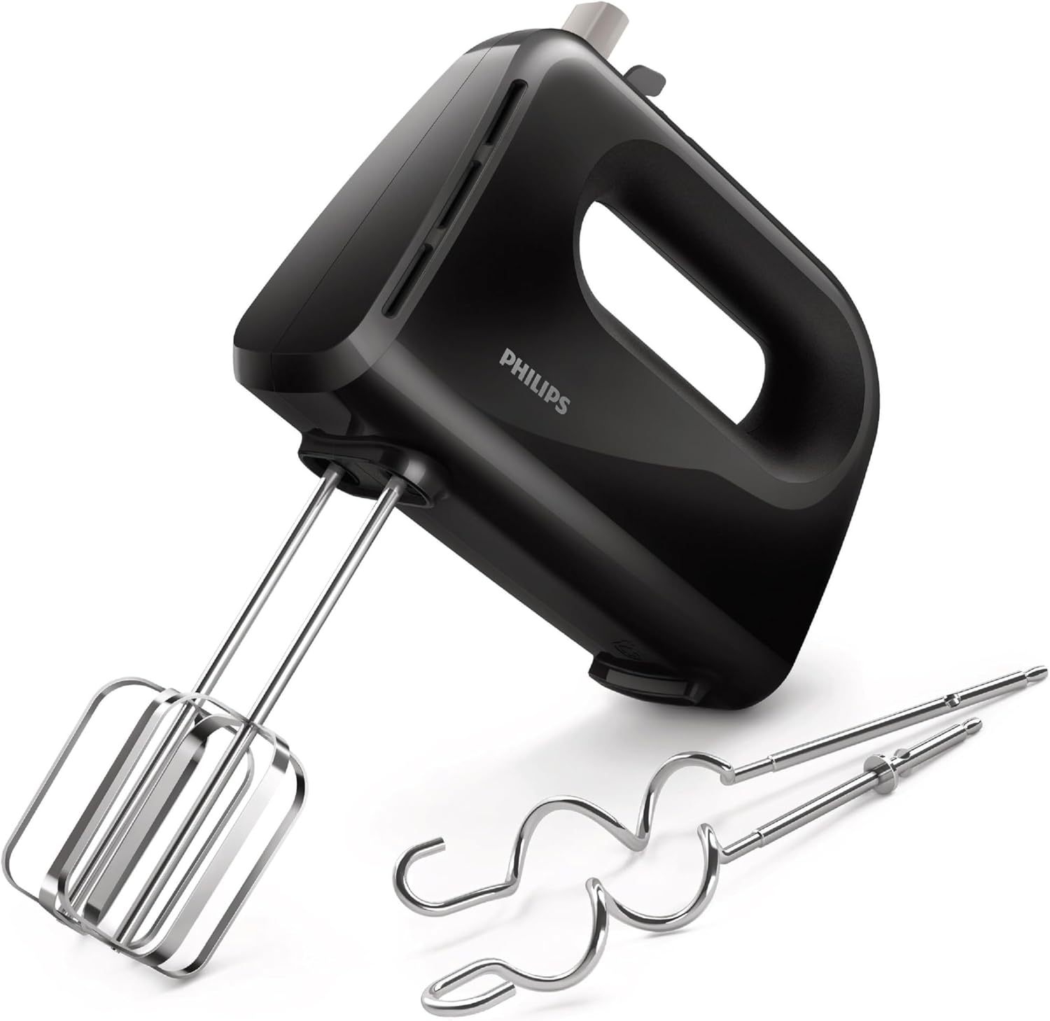 Philips HR3705/10 300 Watt Lightweight Hand Mixer, Blender with 5 speed control settings, stainless steel accessories and 2 years warranty(black color) - Image 1