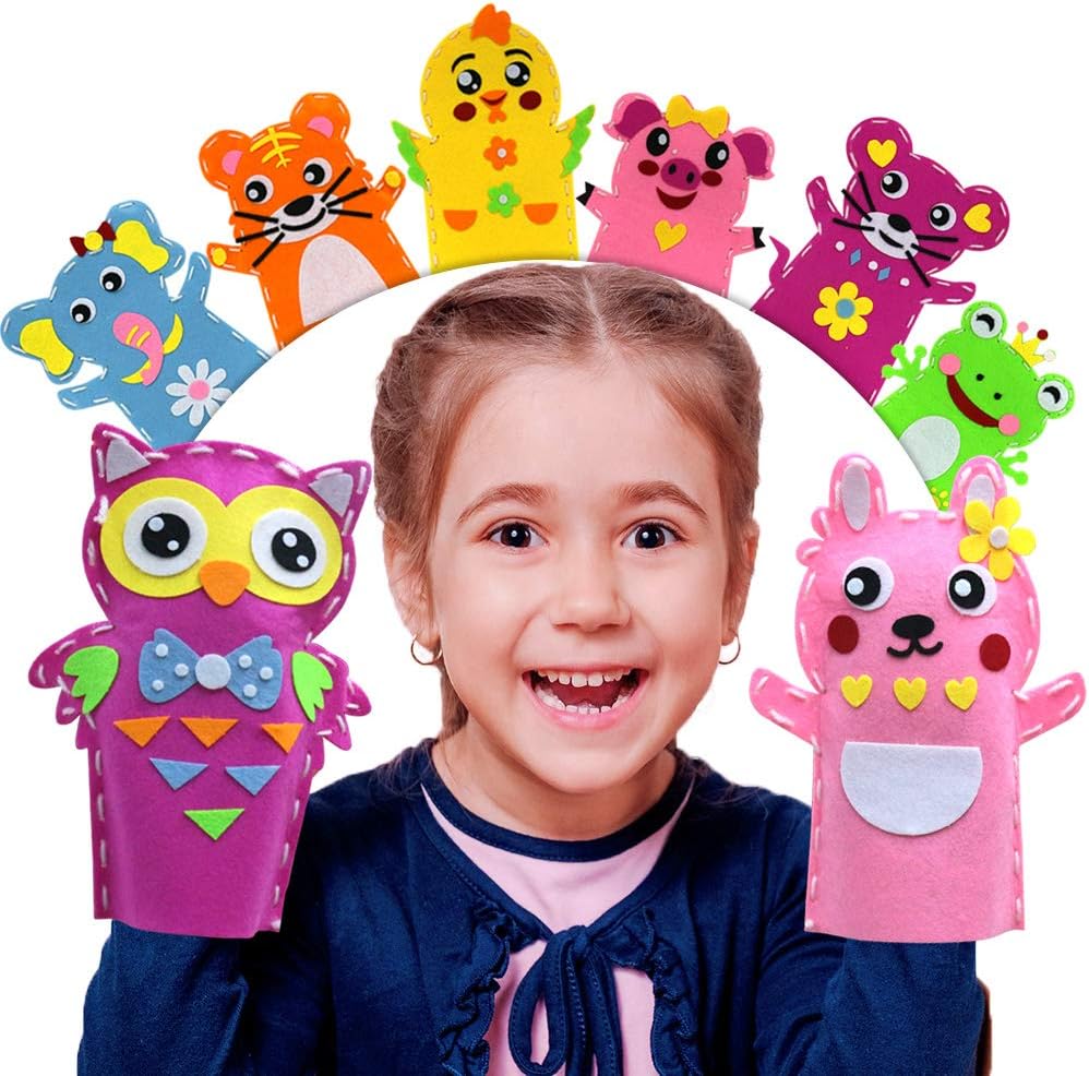 Creatoy animal hand puppet crafts kit packaging