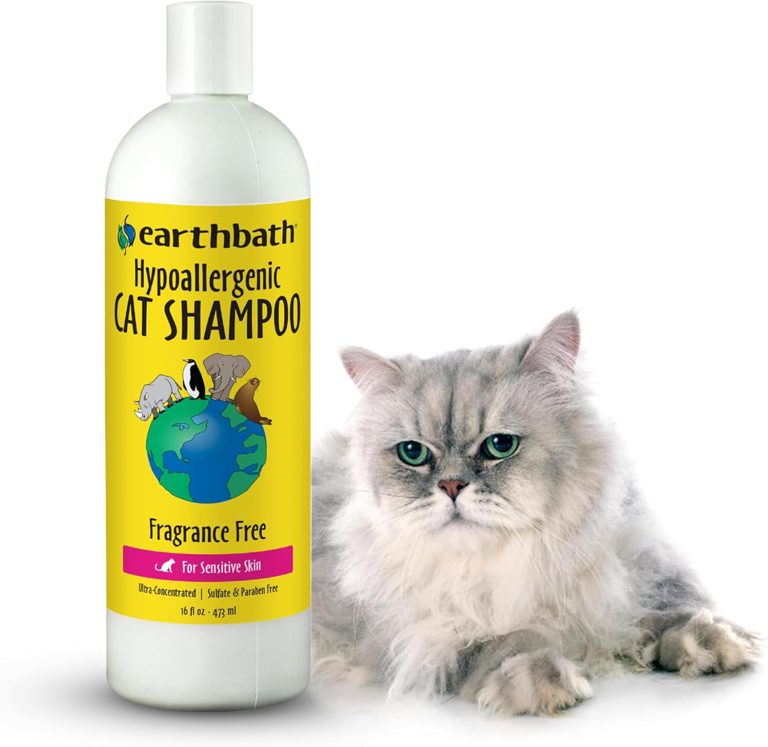 Earthbath Hypoallergenic Cat Shampoo front view bottle