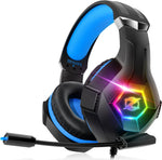 Ozeino Gaming Headset for PC, Ps4, Ps5, Xbox Headset with 7.1 Surround Sound, Gaming Headphones with Noise Cancelling Mic RGB Light Over Ear Headphones for Xbox Series X/S, Switch-Light Blue - Image 11