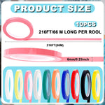 Peutier instrument identification tape rolls arranged by color