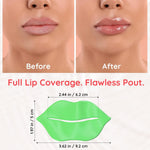Close-up of Bloomora milk lip mask patch formulated to soften dry and chapped lips.