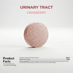 Dog urinary tract infection supplement bottle with 120 chewable liver and bacon flavored tablets.