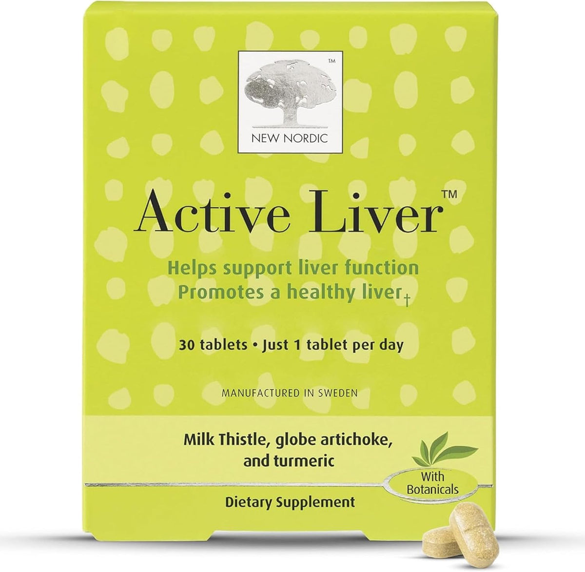 New Nordic Active Liver 30 tablets front packaging view daily liver supplement