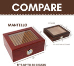 Spanish Cedar Lined Interior Of Mantello Desktop Cigar Box
