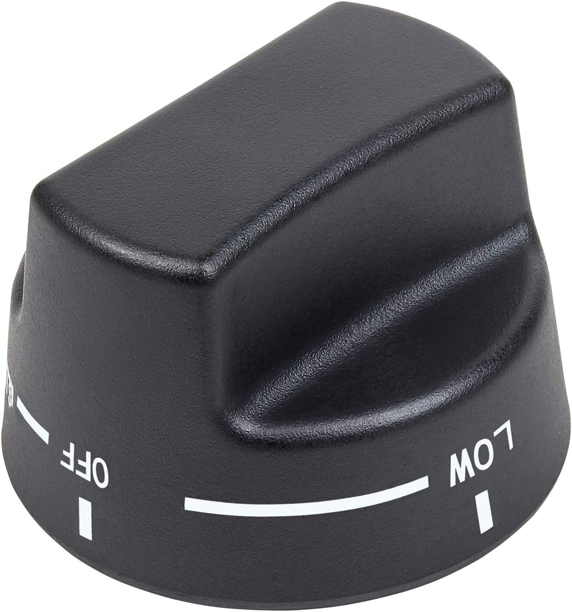 Installed black thermostat bake knob on gas range panel