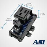 ASI IMACP01 DIN rail mounted power module side profile