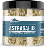 Earthborn Elements Astragalus Extract 200 Capsules bottle front view showing pure immune support supplement.