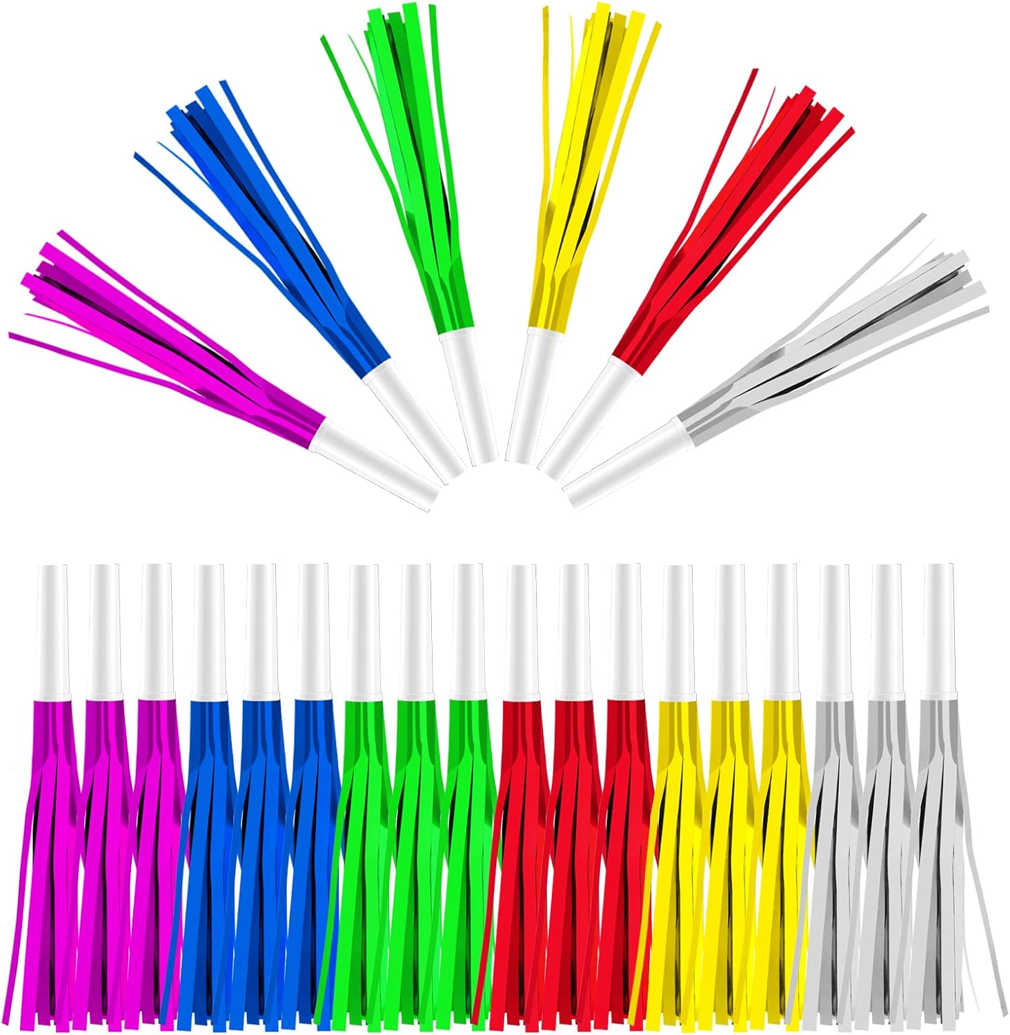 Atopxing 24 piece bulk party blowers front view