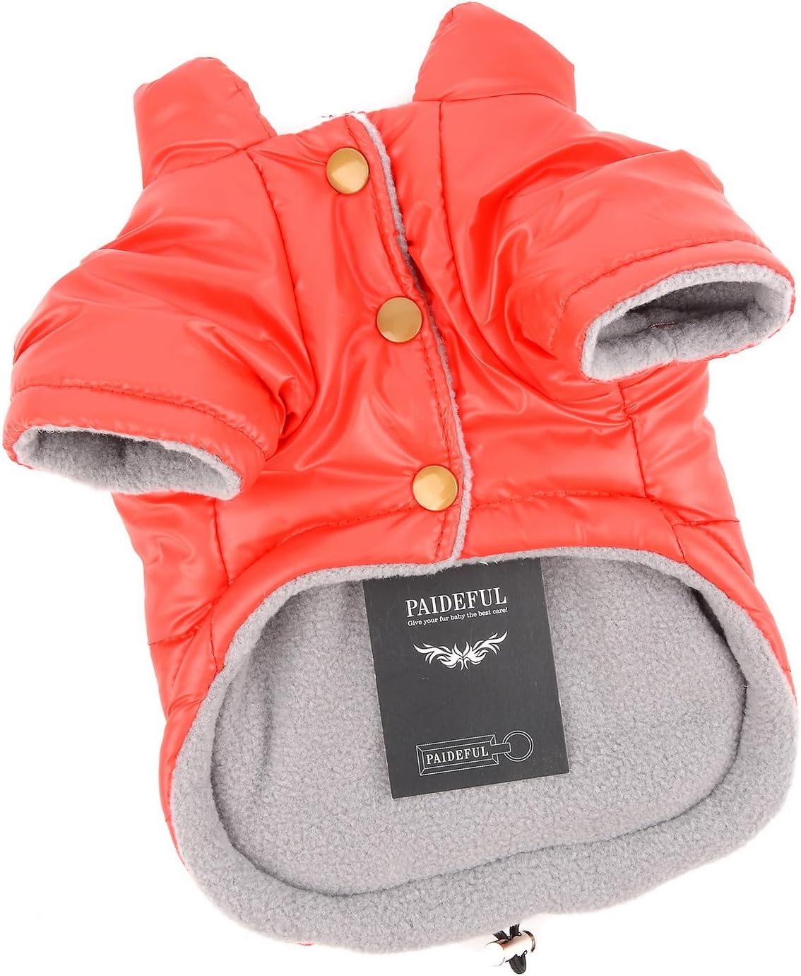 Paideful small dog apparel button closure detail