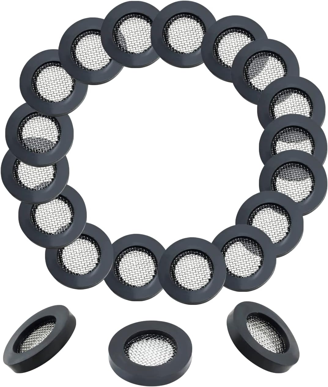 Rubber washer gasket showing thickness and outer diameter