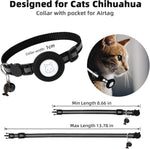 Airtag Cat Collar, Air tag Cat Collar with Bell and Safety Buckle in 3/8" Width, Reflective Collar with Waterproof Airtag Holder Compatible with Apple Airtag for Cat Dog Kitten Puppy (Black) - Image 7