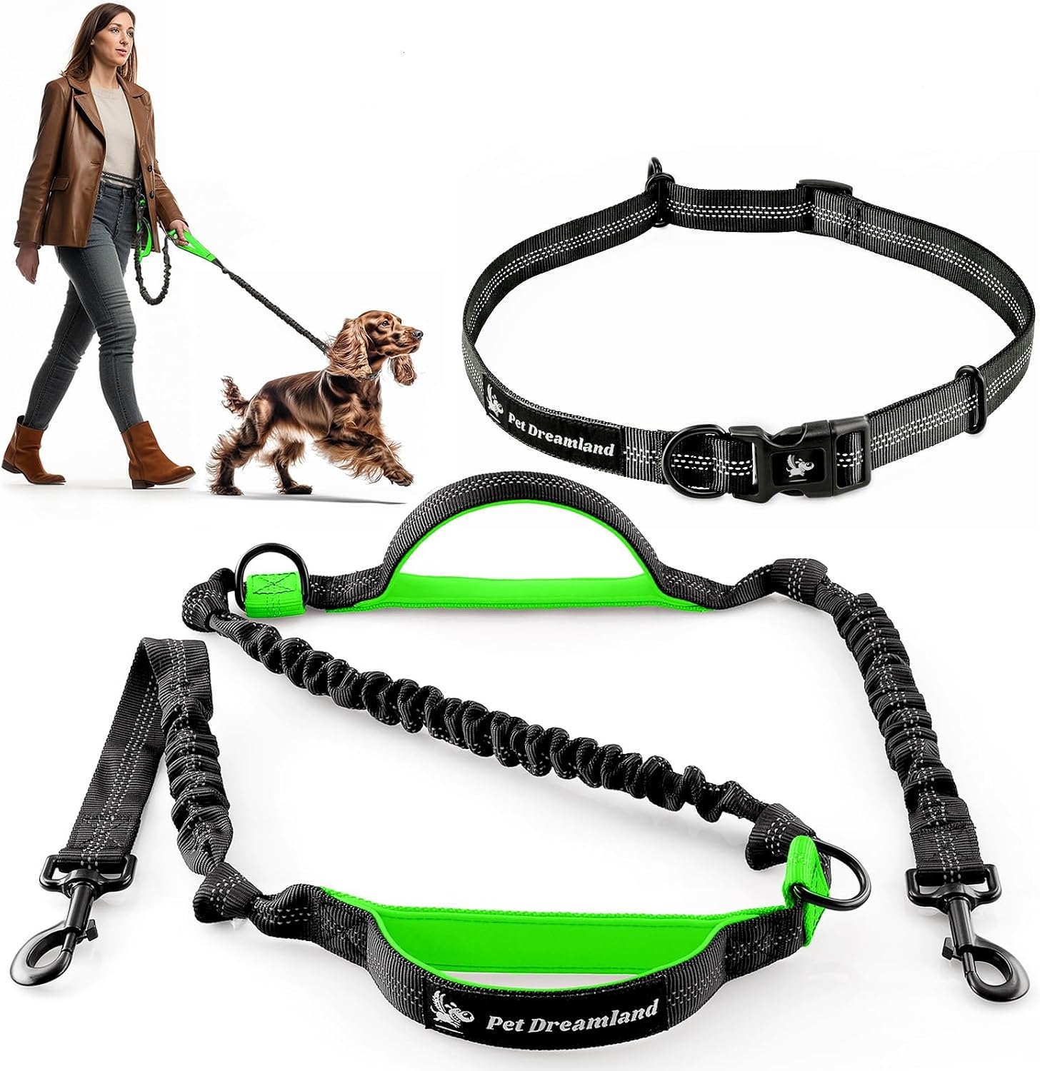 Pet Dreamland hands-free dog leash front view