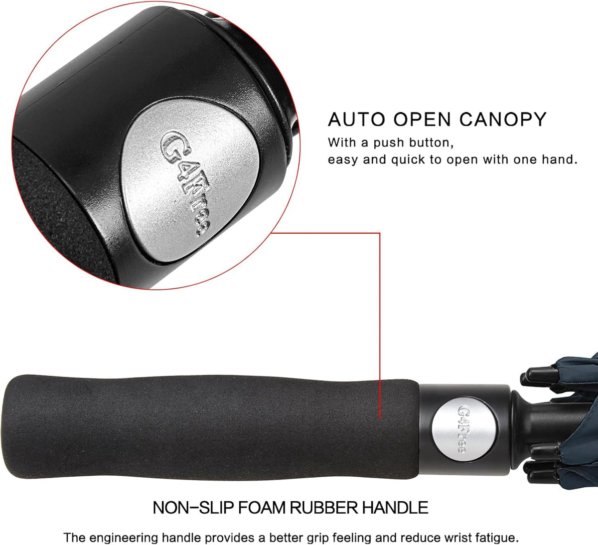 G4Free outdoor umbrella full extension view