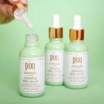 Texture shot of Pixi milky serum demonstrating smooth absorption