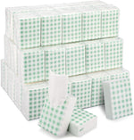 NatNarr 100 Pack Pocket Tissues front view showing the stylish sage green gingham checkered packaging.
