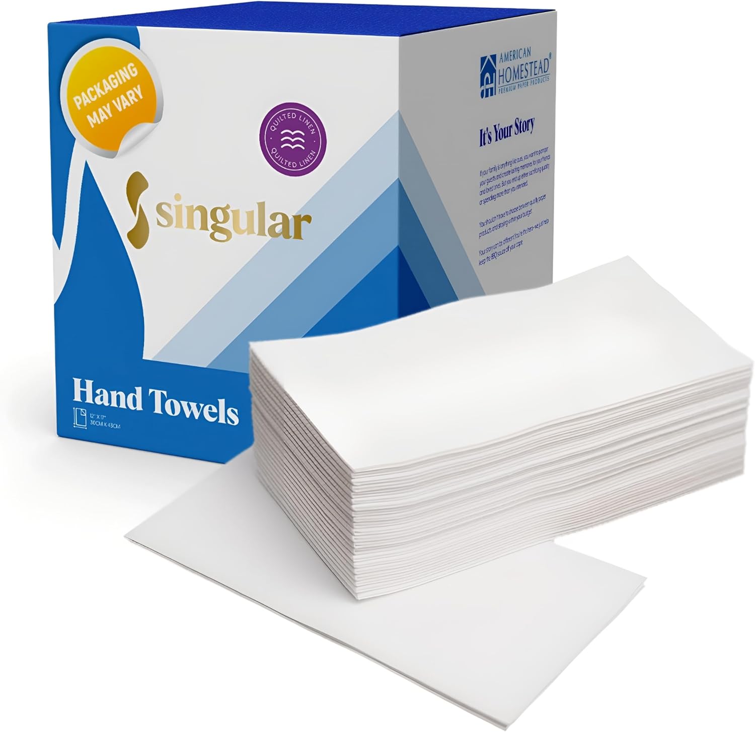 AH American Homestead disposable hand towels front view of 200 count pack