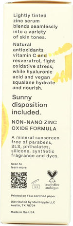 Mad Hippie daily protective sun serum side view of packaging