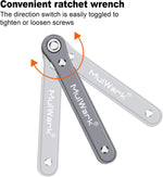MulWark ratcheting screwdriver showing 16-tooth reversible drive mechanism