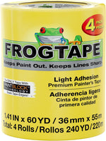 FrogTape Delicate Surface Painters Tape with PAINTBLOCK, 2 in Wide (1.88 in x 60 yd), Low Adhesion, Painting Tape Ideal for Freshly Painted Walls, Trim & Surfaces, Yellow, 1 Roll (280222) - Image 14