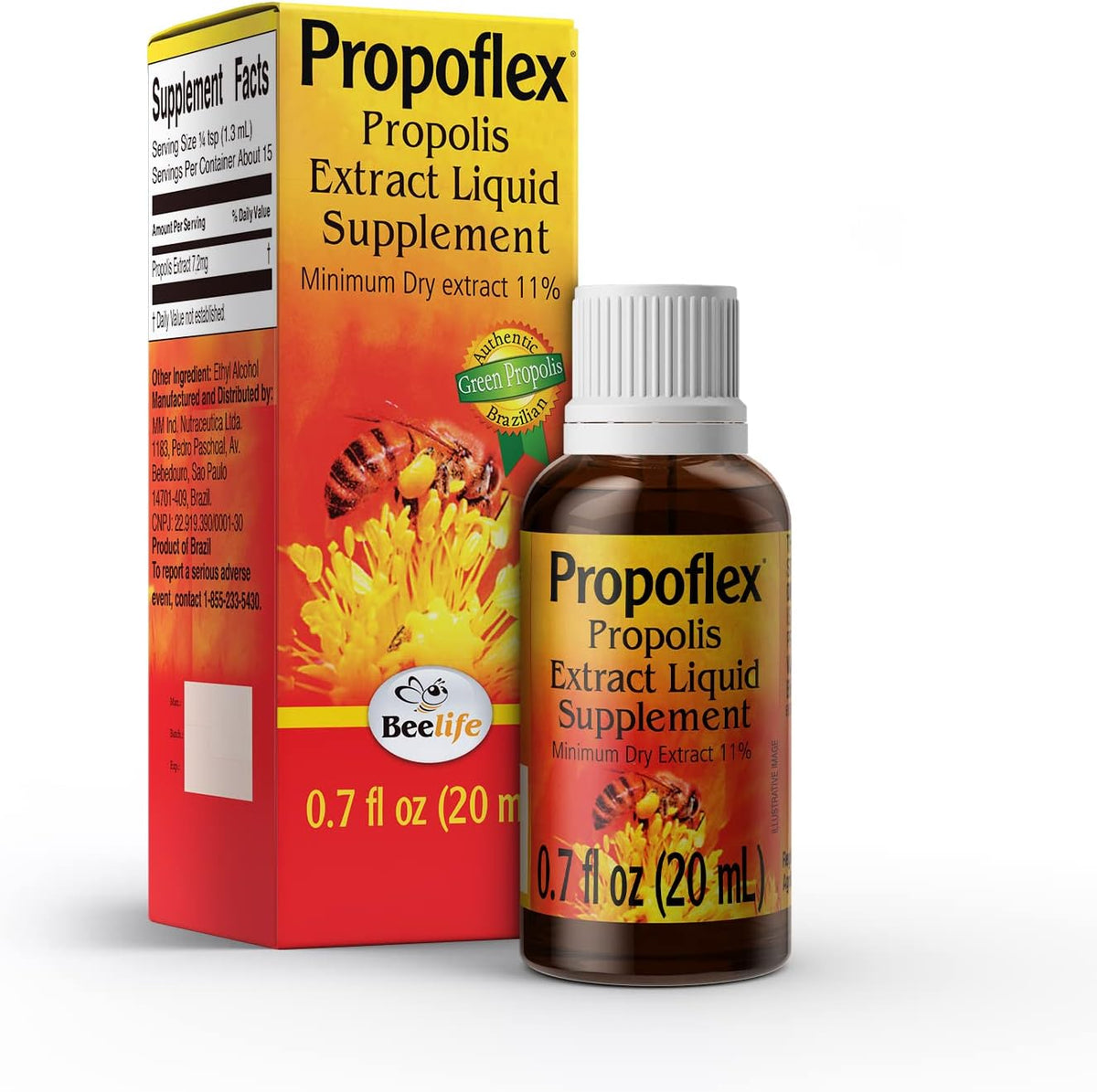 Beelife Brazilian Green Propolis Extract 20ml bottle front view