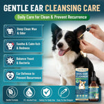 Vicsom natural dog ear cleaner bottle with dropper application