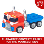 Playskool Heroes Optimus Prime action figure packaged for children