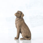 Willow Tree love my dog dark sculpture back view