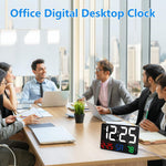 Digital Wall Clock,11.5" LED Digital Alarm Clock Large Display,with Remote Control,Adjustable Brightness, Calendar, Temperature, Snooze, 12/24 H, for Living Room, Office, Bedroom, Elderly, Adults Set - Image 8