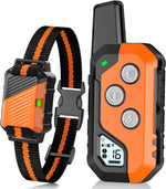 Piouns dog training collar front view with remote display