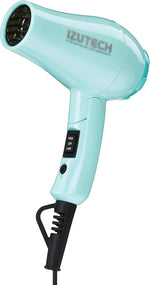 Izutech Toro2400 turquoise hair dryer folded handle angle