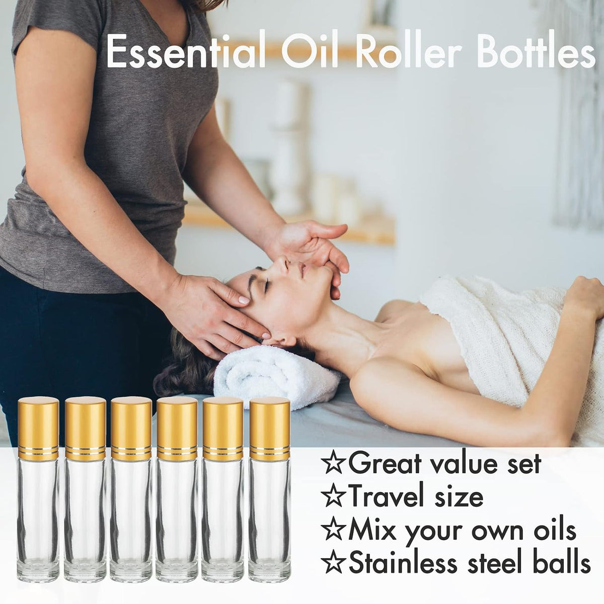 HTHOOOOME 10ml bottles arranged in a cosmetic storage bag