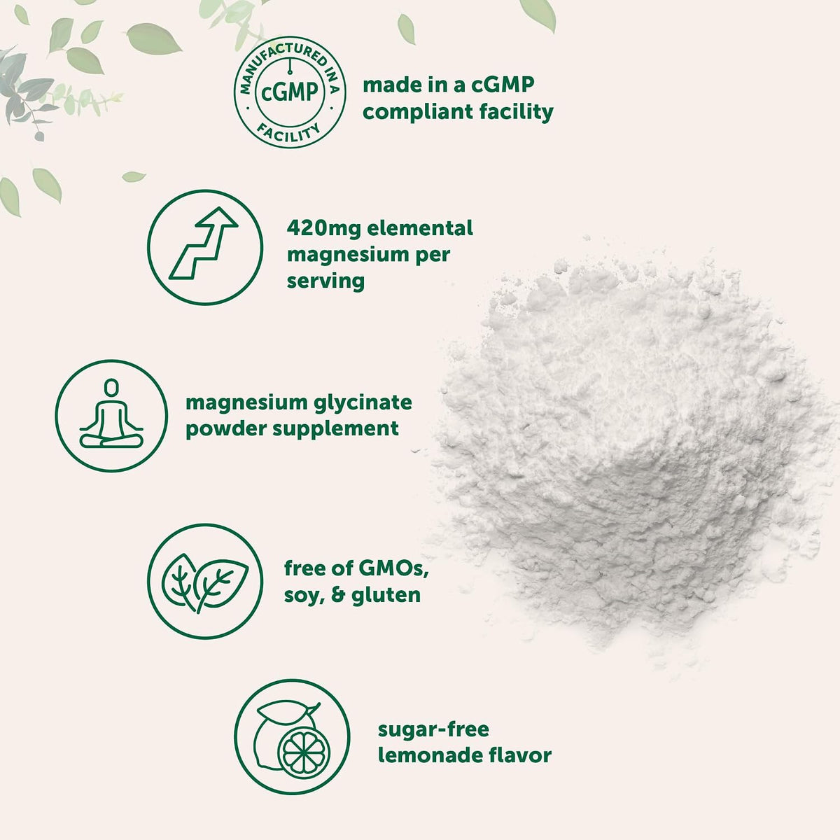 Micro Ingredients chelated magnesium powder scoop and texture