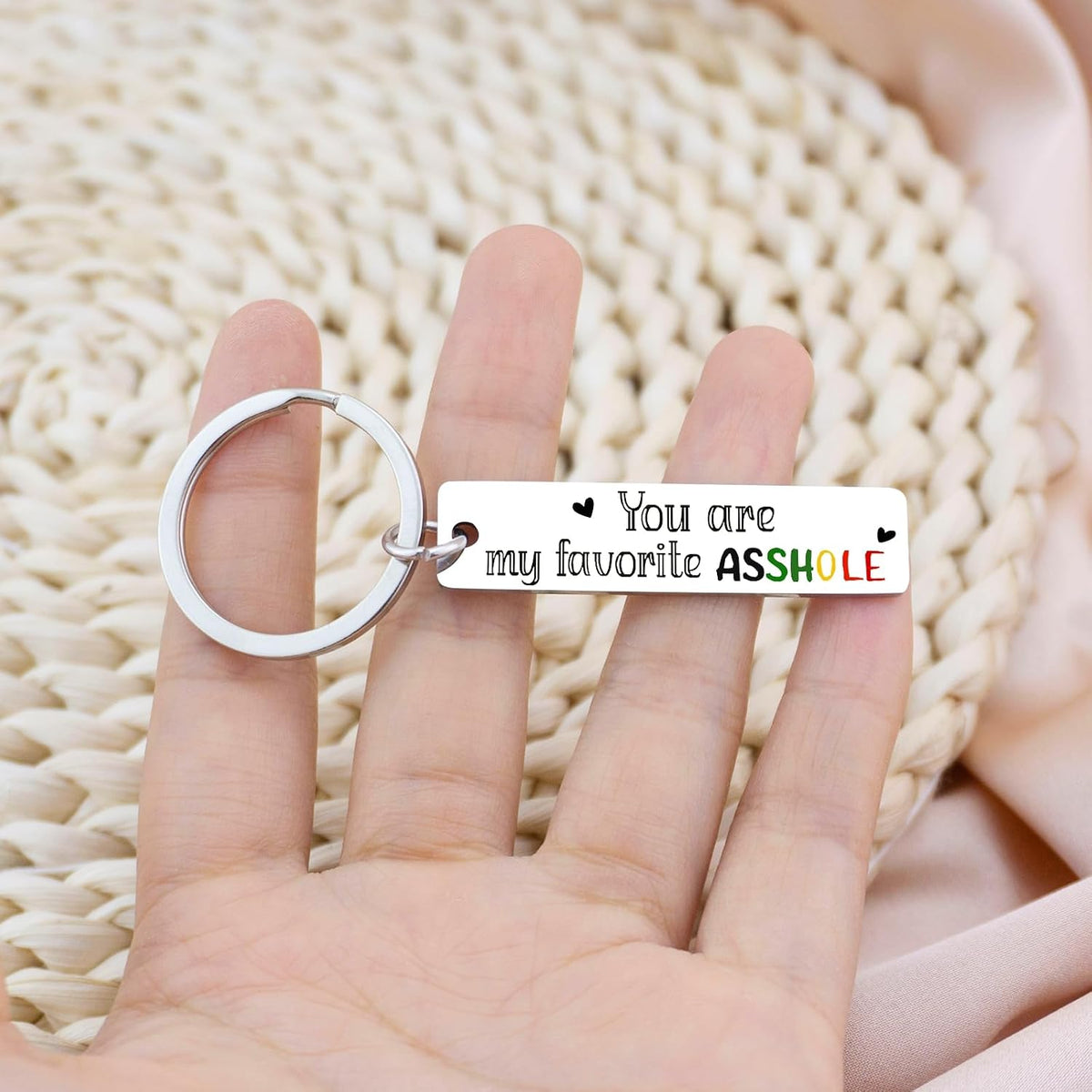 Ikacvb humorous birthday gift keychain for men