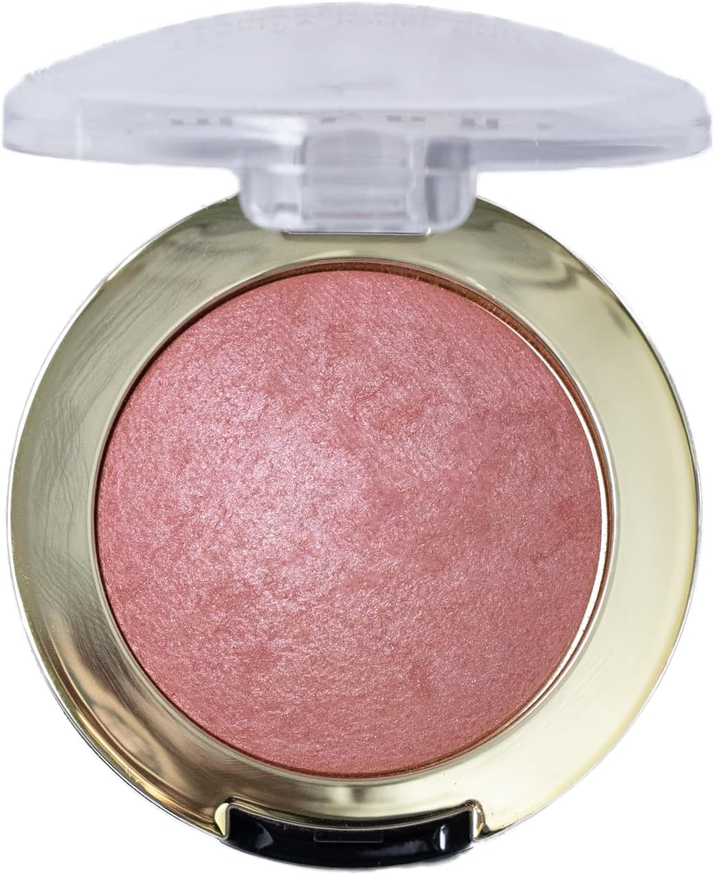Milani Baked Blush compact open showing the luminous cool toned pink shimmery blush shade.